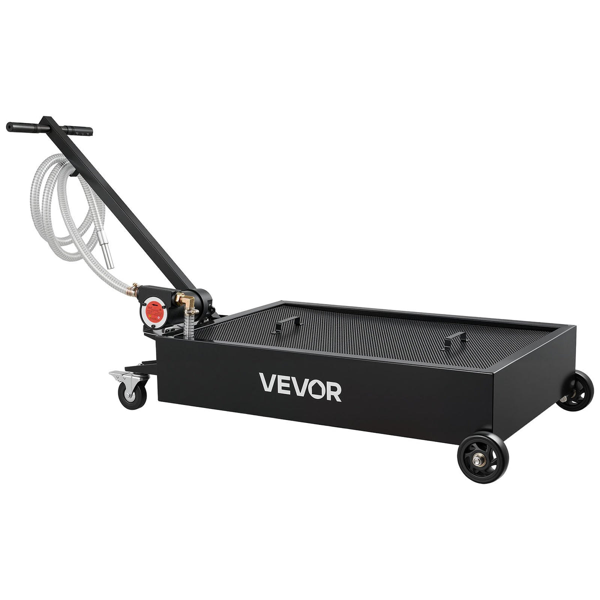 VEVOR Low Profile Oil Drain Pan, 15 Gallon Capacity, Rolling Oil Drain Pan with Electric Pump & 7.2 ft Hose, Leak-proof & Corrosion-resistant, Fit for Cars, SUVs, Trucks, Motorcycles, ATVs, Metal - DDQCPYPHS15GXFRN4001V9 - view 10
