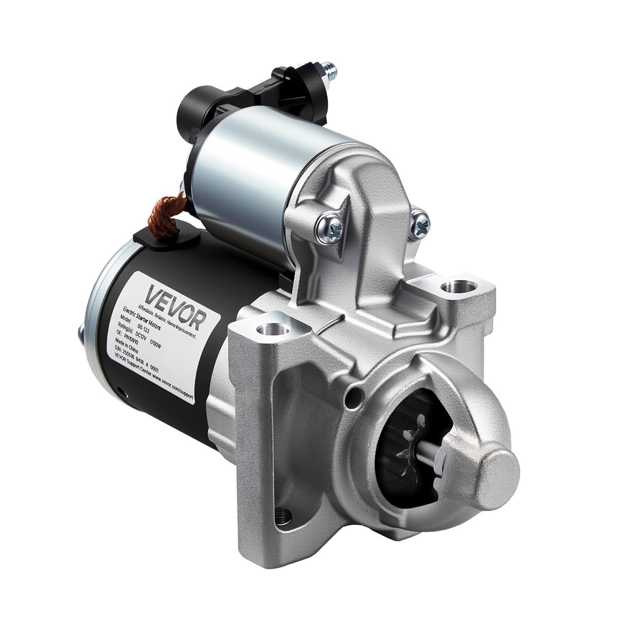 VEVOR Starter 10910, Starter Motor Replacement Compatible with Cadillac Escalade V8 6.2L 2015-2017, Chevrolet Express 2500 V6 4.3L 2018-2020, GMC V6 4.3L 2018-2022, OEM 410-48340 12645040 M000T24072 - DDQDMDPN1091J2500001V9 - view 10