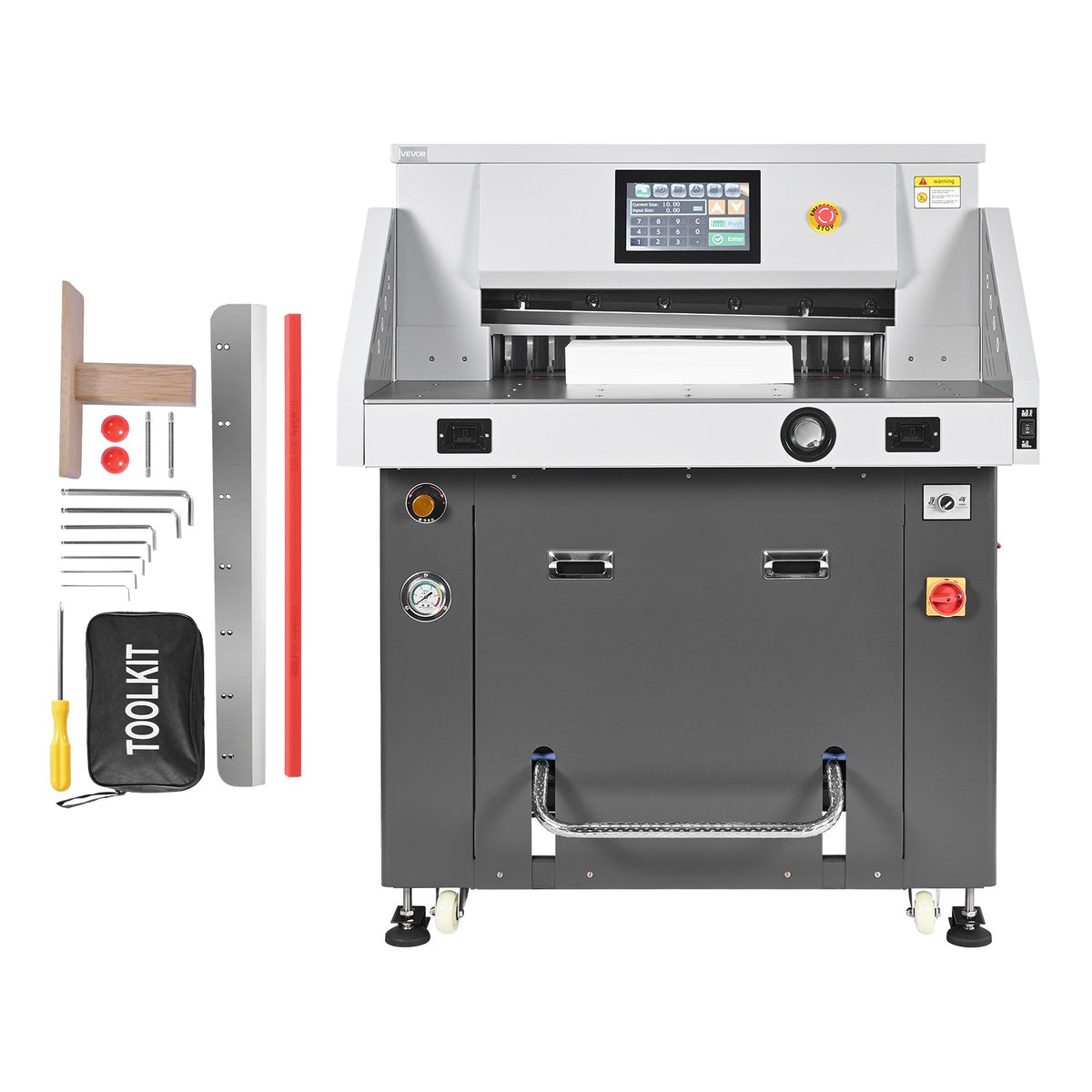 VEVOR Electric Paper Cutter, Metal Hydraulic Paper Cutter Machine, 28 inch Cutting Width, 3.03 inch Cutting Thickness, Large Size Electric Guillotine Trimmer with Infrared Function and Spare Blade - DDQZJSKYYQZJ7MC5P001V1 - view 10
