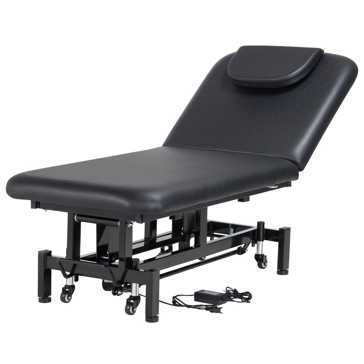 VEVOR Professional Electric Lift Massage Table, 0-45° Adjustable Backrest Medical Table Beauty Bed, Height Adjustable Tattoo Spa Table on Wheels, Electric Massage Table with Headrest, 550LBS - DDSAMC2GDJ607ZIIFV1 - view 10