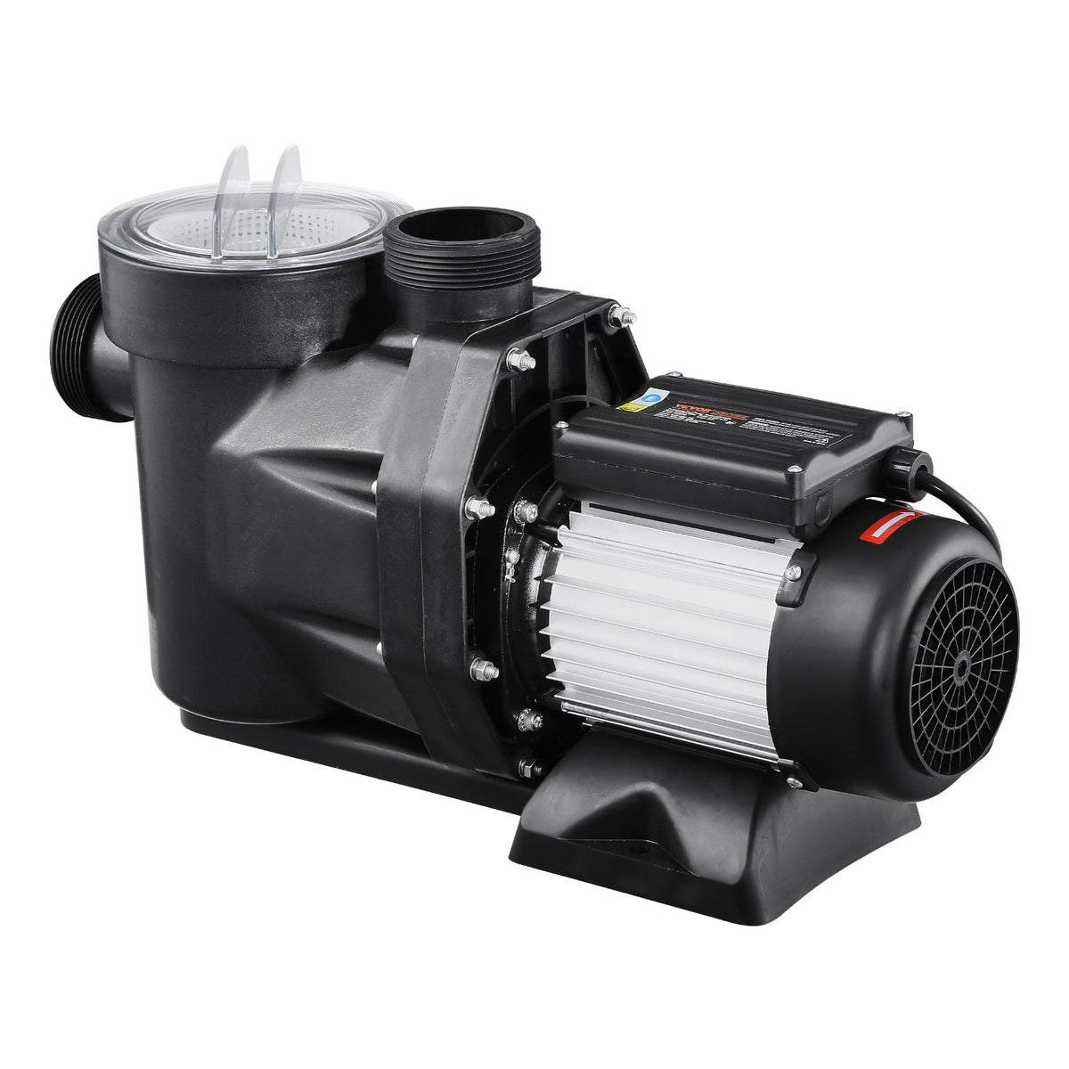 VEVOR Above Ground Pool Pump, 2 HP, 135 GPM Max Flow Single Speed Swimming Pool Pump, 220V 3450 RPM 61 ft Max Head Lift with PP Shell Strainer Basket, 122°F Max Water Temp, for Hot Tubs Spas, No Plug - DDYYCBDS220VYCF2OV7 - view 10