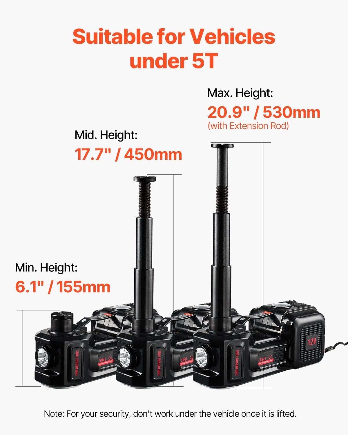 VEVOR Electric Car Jacks - Select Your Configuration - DDYYQJDTJHSPT7GXRV9 - view 3