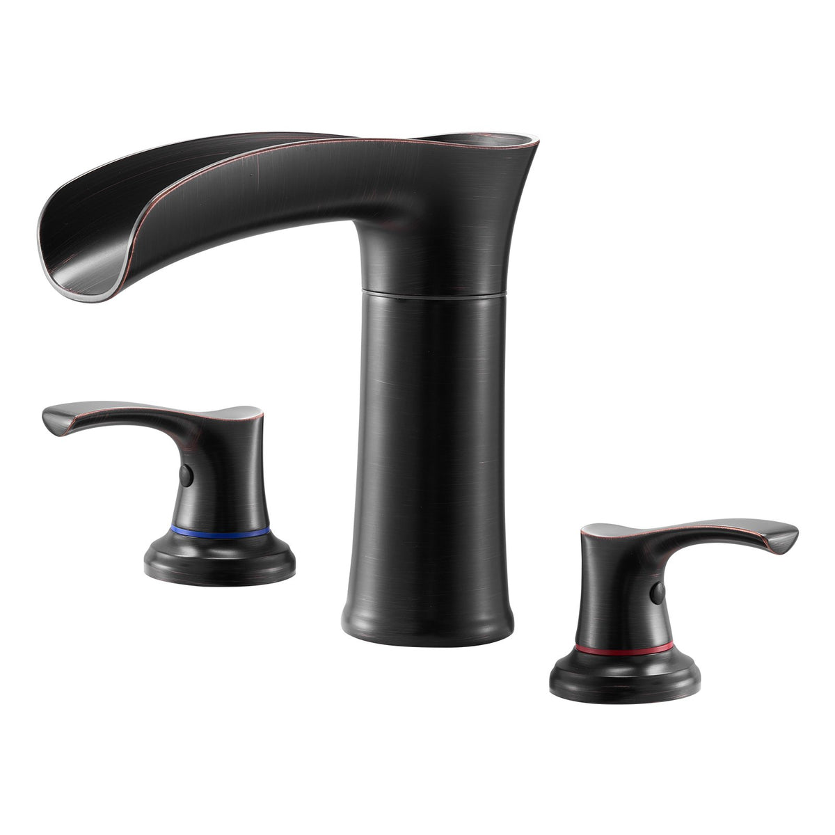 VEVOR Roman Tub Faucet, 3 Hole Waterfall Bathtub Faucet, Zinc Alloy Bath Tubs Faucets Set with 2 Handles, Deck Mount Bath Tub Faucets Set for Pet Washing, Baby Care, Adult Bathing, Oil-Rubbed Bronze - DFPTKBDHS2GSO7T38001V0 - view 10