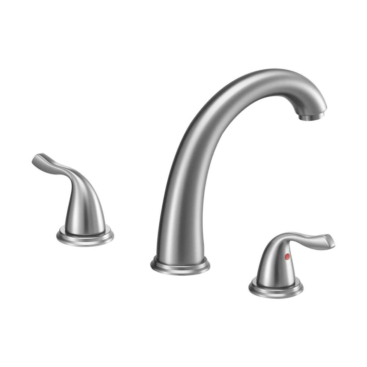 VEVOR Roman Tub Faucet, 3 Hole Waterfall Bathtub Faucet, Gooseneck Bath Tubs Faucets Set with 2 Handles, Roman Tub Faucets Deck Mount for Adult Bathing, Brushed Stainless Steel, High Arc Spout - DFPTKBDHS2GSXCXO0001V0 - view 10