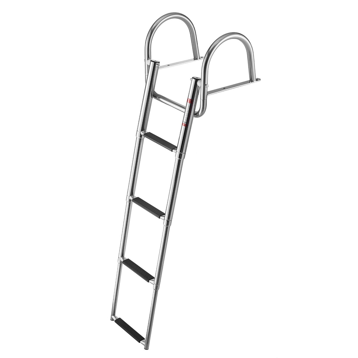 VEVOR Boat Ladder, 4 Steps, Stainless Steel Telescoping Folding Swim Deck Ladder for Rear Entry Inboard, 600 lbs Capacity with Wide Anti-Slip Steps & Handrails, for Outboards, Yacht, Pontoon Boats - DFSCTBXG4STET1YJJ001V0 - view 10