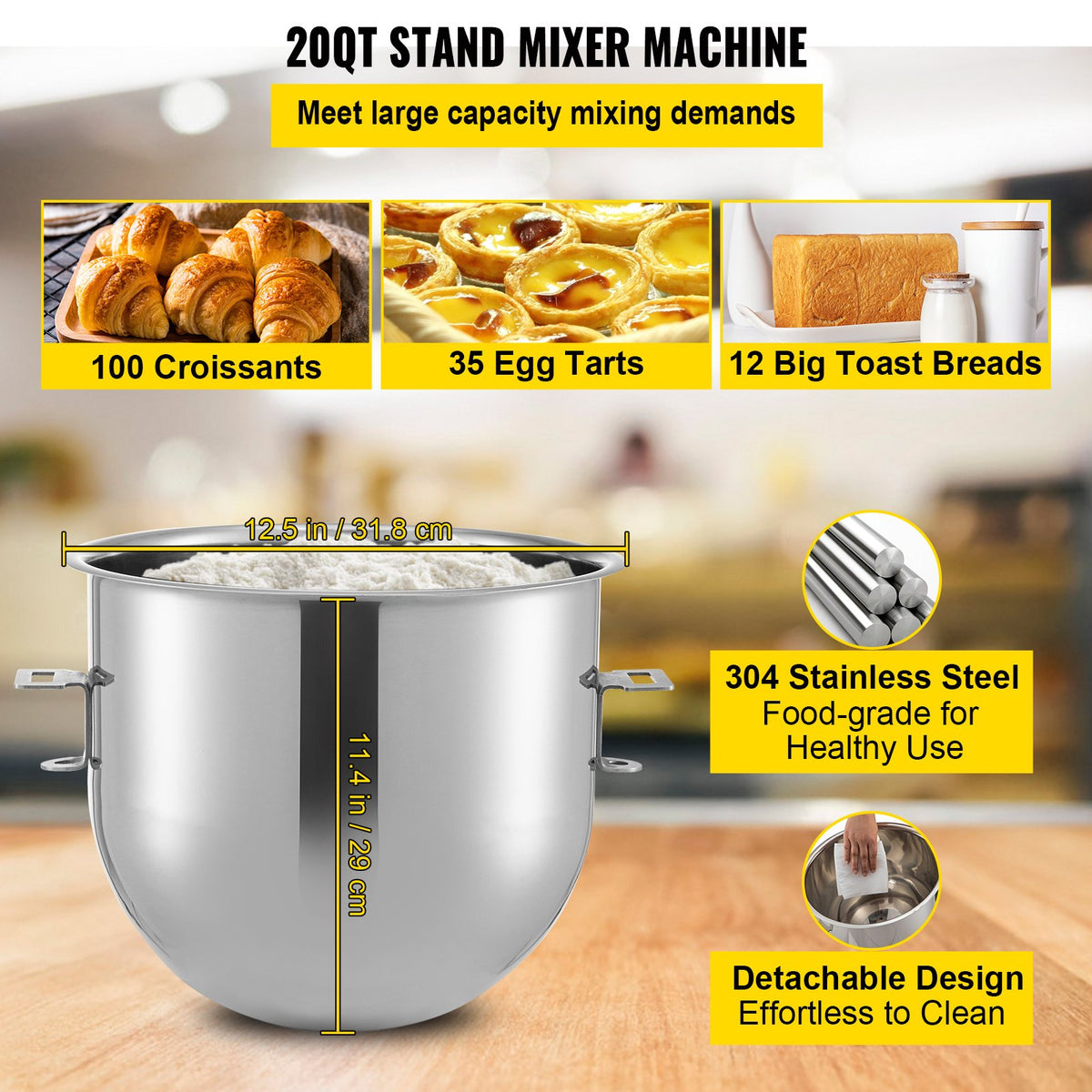 VEVOR Commercial Food Mixer - Select Your Configuration - DGNJBJMCB20BJTVZLV1 - view 3
