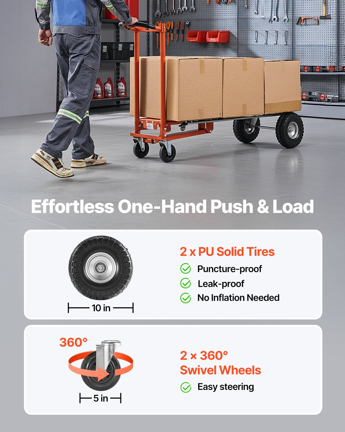 VEVOR Industrial Hand Truck - Select Your Configuration - DGNSTHC1000BM5DBH001V0 - view 3