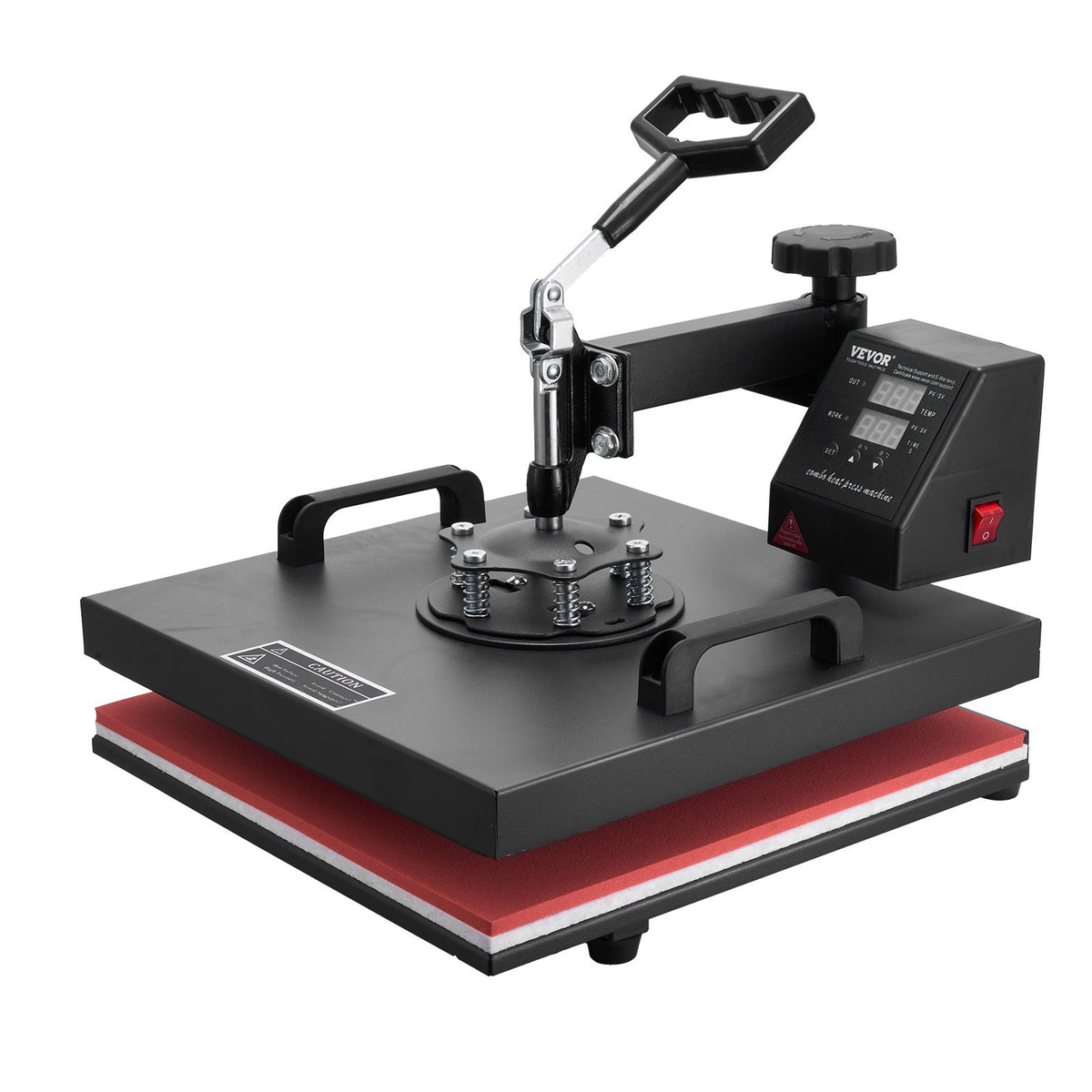 VEVOR 8 in 1 Heat Press Machine 15x15 Inch T-Shirt Pressing Machine 360° Swing Away Professional Sublimation Heat Press for Sublimation, Vinyl, Heat Transfer Projects - DGNTHJBH3838-UB2QV1 - view 10