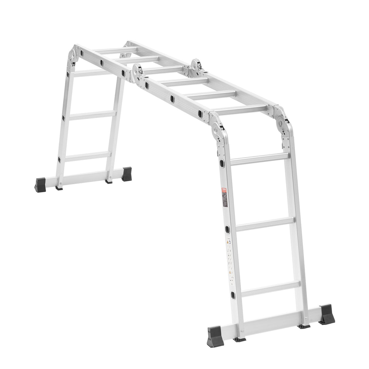 VEVOR Multi-Purpose Folding Ladder, 7-in-1 Tall Step Ladder, A Frame 3 Step Adjustable Telescoping Ladder, 12ft Reach Height Heavy Duty Extension Ladder, 330 lbs Capacity for Household Outdoor Work - DGNZDTLHJ3JJE88GCV0 - view 10