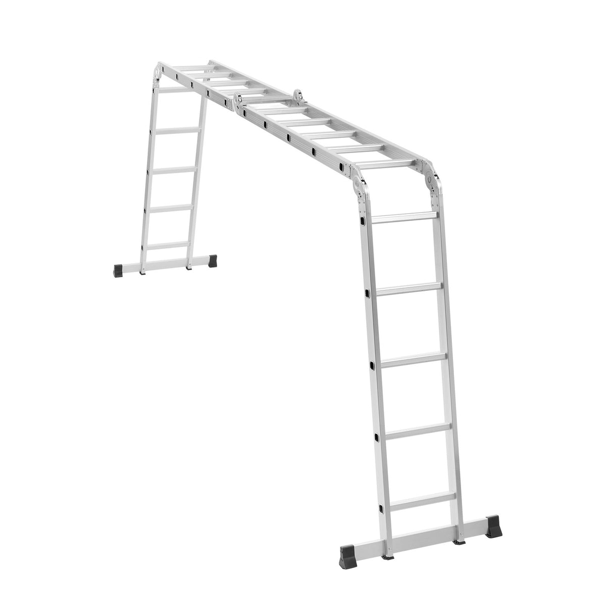 VEVOR Multi-Purpose Folding Ladder, 7-in-1 Tall Extension Step Ladder, A Frame 5 Step Telescoping Ladder, 19ft Reach Height Heavy Duty Adjustable Ladder, 330 lbs Capacity for Home Outdoor Metal - DGNZDTLHJ5JJEJD9WV0 - view 10