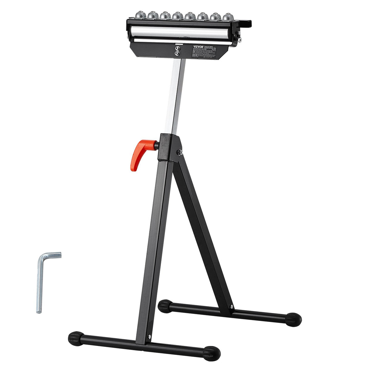 VEVOR Roller Stand, 300 lb Load Capacity, 26.8-42.5 in Adjustable Height, Folding Heavy Duty with 11.5 inch Polished Multi-directional Roller Head, for Table Saw Outfeed Woodworking Extension Support - DGZDZGTMGGJ3USJCIV0 - view 10