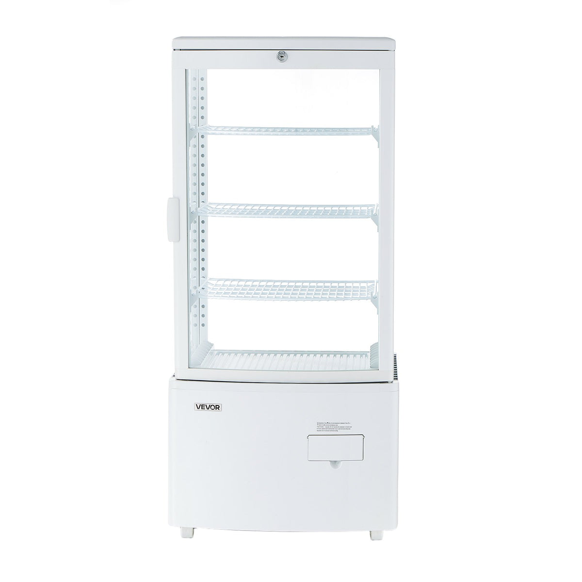 VEVOR Refrigerated Display Case, 3 Cu.Ft./85L Countertop Pastry Display Case, 3-Tier Commercial Cake Refrigerator with LED Lighting, TURBO Cooling, Frost-Free Air-Cooling, for Bakery, Dessert Shop - DGZSJ3CFTFXTSYTWG001V1 - view 10