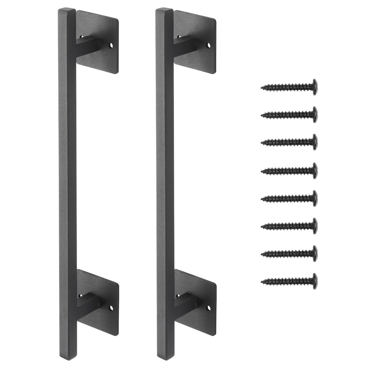 VEVOR Barn Door Handle, 2Pcs 12.6 in Rustic Fence Gate Handle, Rust-Resistant Coating, Heavy Duty Carbon Steel Outdoor Gate Handles, Easy to Install, Metal Sliding Door Pulls for Garage Shed Pantry - DKXZLMBS12INECDUE001V0 - view 10