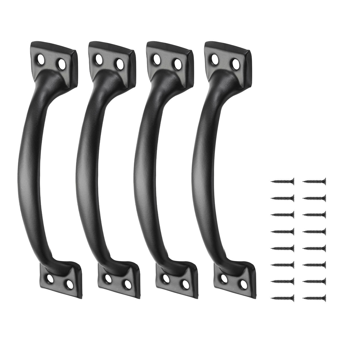 VEVOR Barn Door Handle, 4Pcs 6.5 in Rustic Fence Gate Handle, Rust-Resistant Coating, Heavy Duty Carbon Steel Outdoor Gate Handles, Easy to Install, Metal Sliding Door Pulls for Garage Shed Pantry - DKXZLMBS65INGIQ1H001V0 - view 10