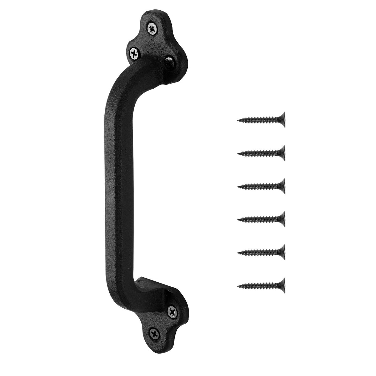 VEVOR Barn Door Handle, 9 in Rustic Fence Gate Handle, Rust-Resistant Coating, Heavy Duty Carbon Steel Outdoor Gate Handles, Easy to Install, Metal Sliding Door Pulls for Garage Shed Closet Pantry - DKXZLMBS9INCU5LTZ001V0 - view 10