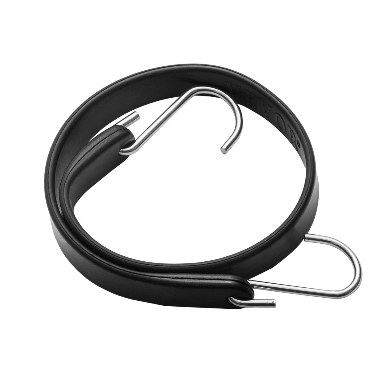 VEVOR 20 Piece Flat Bungee Cord, 20 mm Heavy Duty Bungee Straps with Steel S-Hooks, Includes 15", 21", 36", Elastic Bungee Rope for Cargo, Tarps, Trucks and Tent, Black - DLKZDW20PCSBT2DWNV0 - view 10