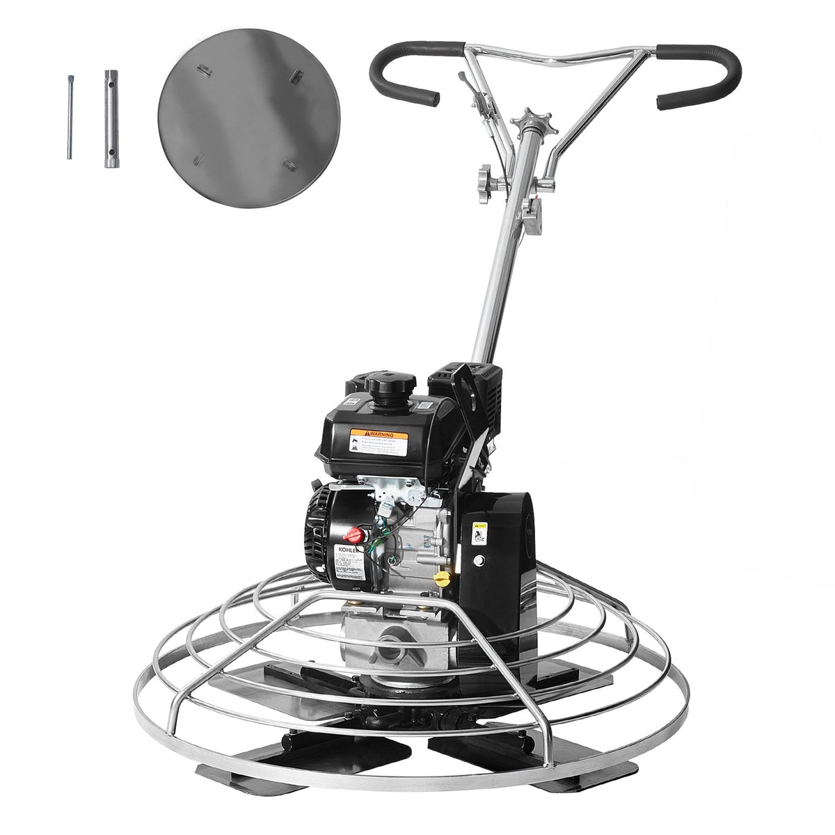 VEVOR Power Trowel, 38” Walk-Behind Cement Trowel with Float Pan, 6HP Gas-Powered Smooth Concrete Surface Finisher, Heavy Duty Commercial Screed Concrete Cement with Finishing Blade, Orange - DLMDJS36INCHFI9LMV0 - view 10