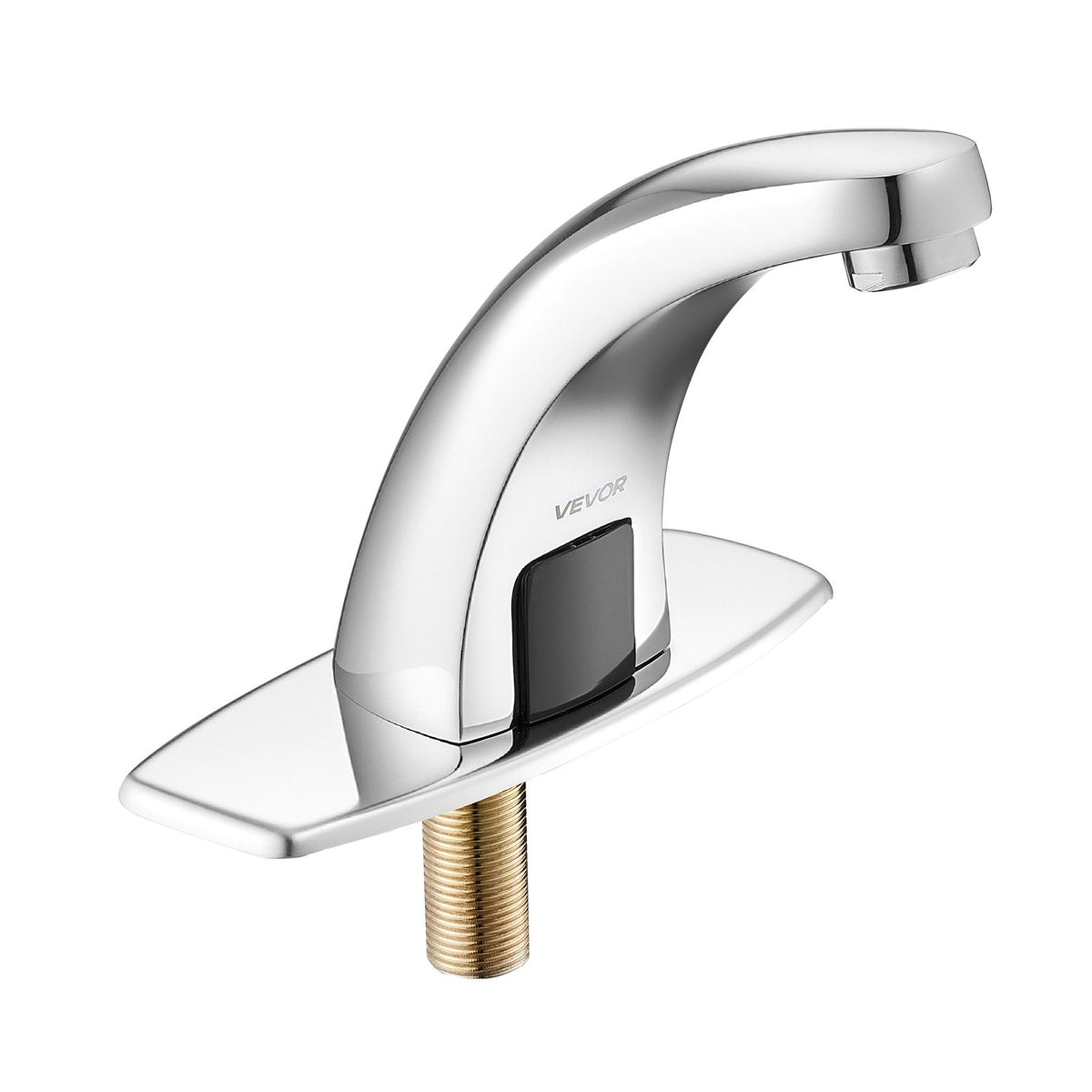 VEVOR Touchless Bathroom Sink Faucet, Automatic Motion Sensor Restroom Toilet Faucet Cold Water with Hole Cover Plate, Battery Operated for 9/16 in Pipe Commercial Lavatory,Chrome Plated Silver,G233M - DLTDLWSBZDHT04H14001V9 - view 10