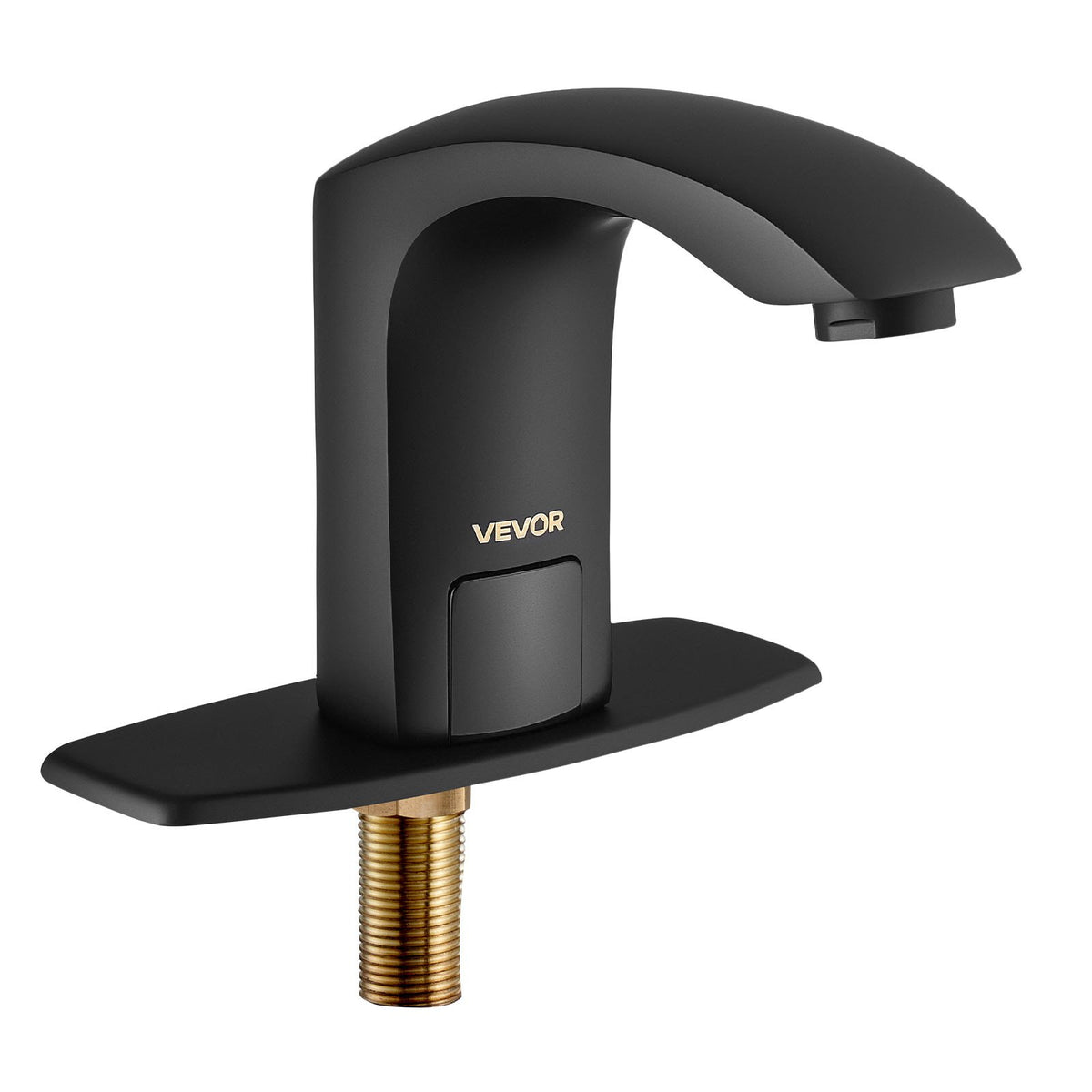 VEVOR Touchless Bathroom Sink Faucet, Automatic Motion Sensor Restroom Toilet Faucet with Hole Cover Plate, Battery Operated,Adjustable Temperature for 9/16 in Pipe Commercial Lavatory,Matte Black - DLTLRWSBZDHXEXA3G001V9 - view 10