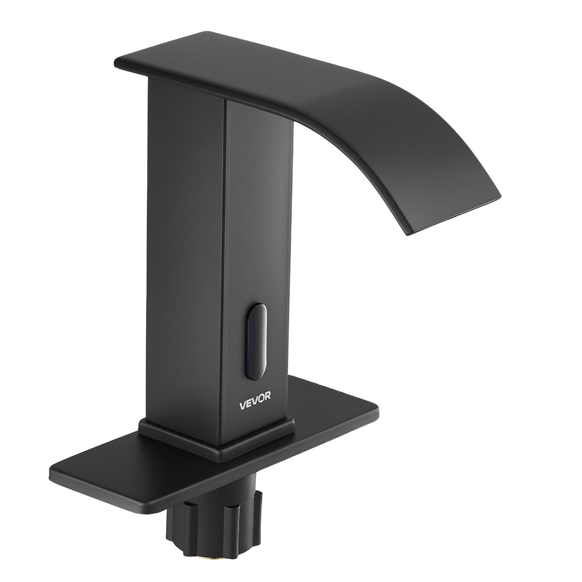 VEVOR Touchless Bathroom Sink Faucet, Automatic Motion Sensor Waterfall Restroom Toilet Faucet with Hole Cover Plate, Battery Operated,Hot/Cold Water for 9/16 in Pipe Commercial Lavatory,Matte Black - DLTLRWSBZDPBHU70X001V9 - view 10