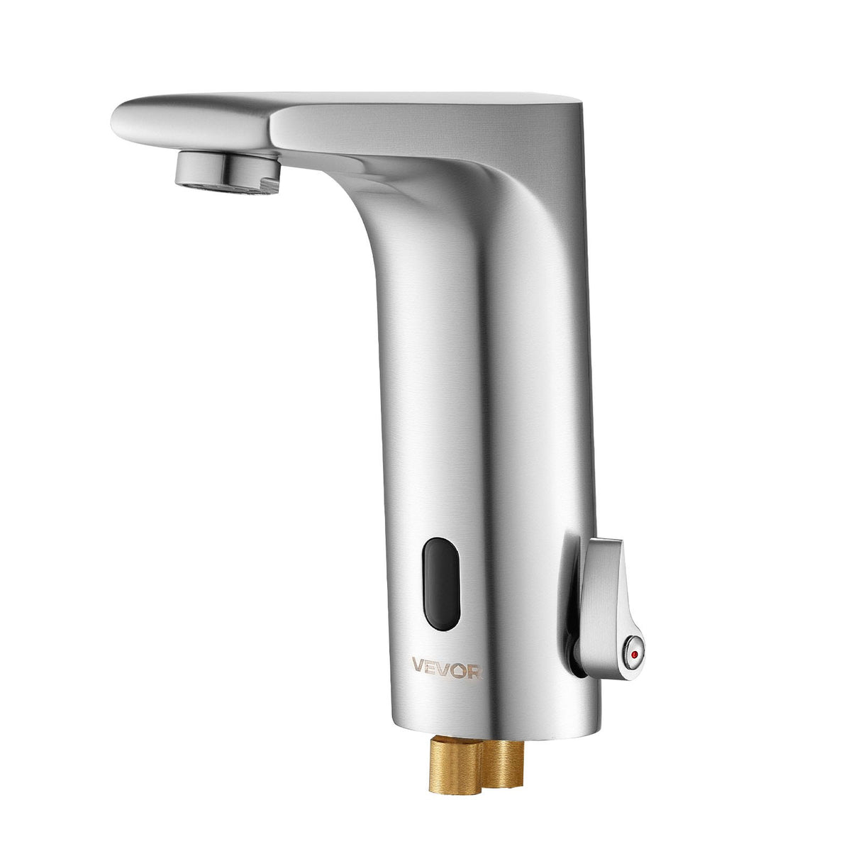 VEVOR Touchless Bathroom Sink Faucet, Automatic Motion Sensor Restroom Toilet Faucet, HandsFree Adjustable Cold Hot Single Handle Water Mixer Battery Operated for 9/16 in Pipe,Brushed Nickel Silver - DLTLRXSBZDFTHQD5Y001V9 - view 10