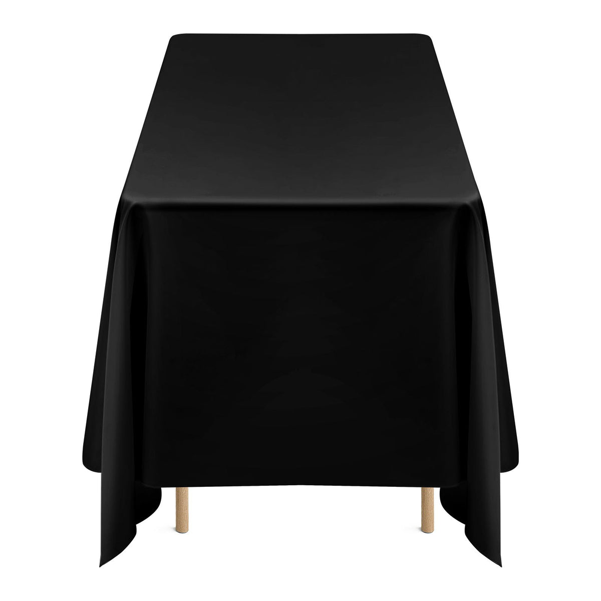 VEVOR Black Tablecloths for Rectangle Tables, 6 Pack, 70 x 120 Inches, Reusable and Machine Washable Table Clothes, Wrinkle-Resistant Polyester Fabric Table Covers for Wedding, Party, Banquet - DLZB70120INCVR5YI001V0 - view 10