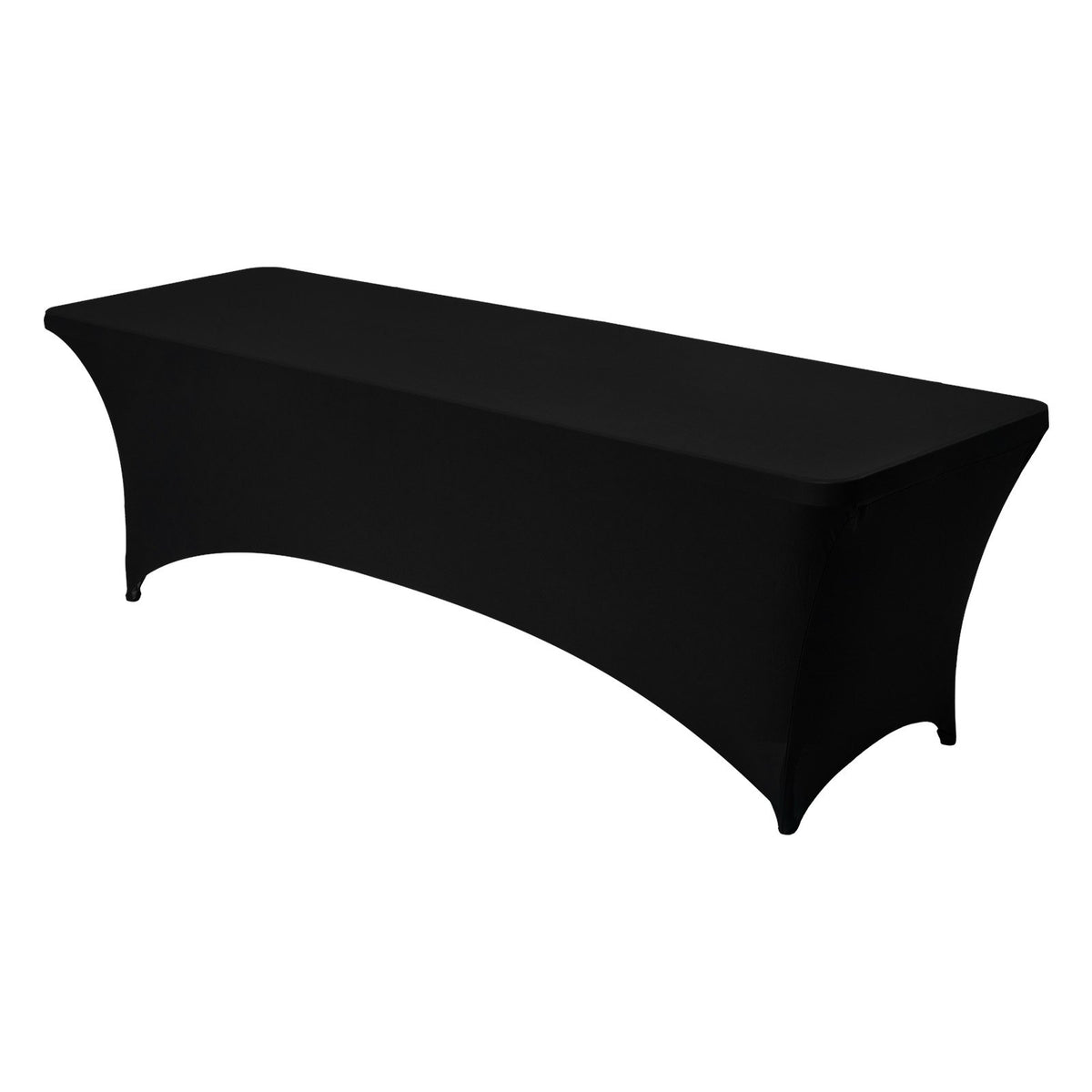 VEVOR 6 Pack Table Cloth for 8FT Rectangular Fitted Events, Wrinkle-Resistant Stretch Black Table Covers, Washable Spandex Tablecloth Protector, for Party, Wedding, Cocktail, Banquet, Festival - DLZZ8FT6PCSHH9E4C001V0 - view 10