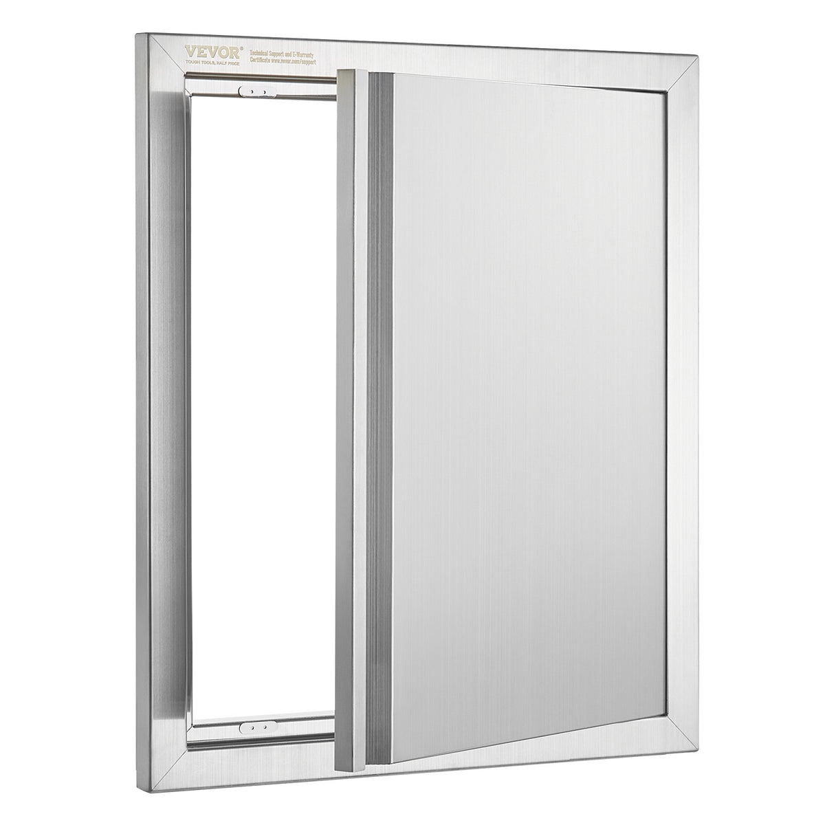 VEVOR BBQ Access Door, 18W x 21H Inch Single Outdoor Kitchen Door, Stainless Steel Flush Mount Door, Wall Vertical Door with Recessed Handle, for BBQ Island, Grilling Station, Outside Cabinet - DMABSCJM18X25F9BVV0 - view 10