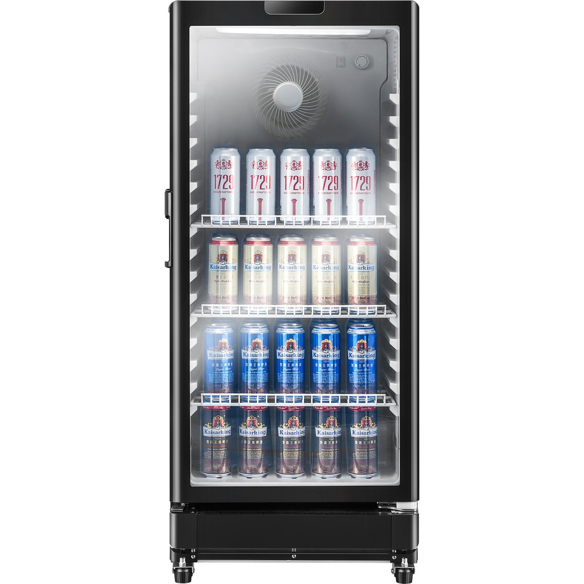 VEVOR Commercial Merchandiser Refrigerator, 5.7 CU.FT Glass Door Display Refrigerator Upright Fridge, Beverage Refrigerator Cooler Merchandiser with 3 Adjustable Shelves and Soft LED Light, Black - DMBLMBXBDDX5QYTI0V1 - view 10