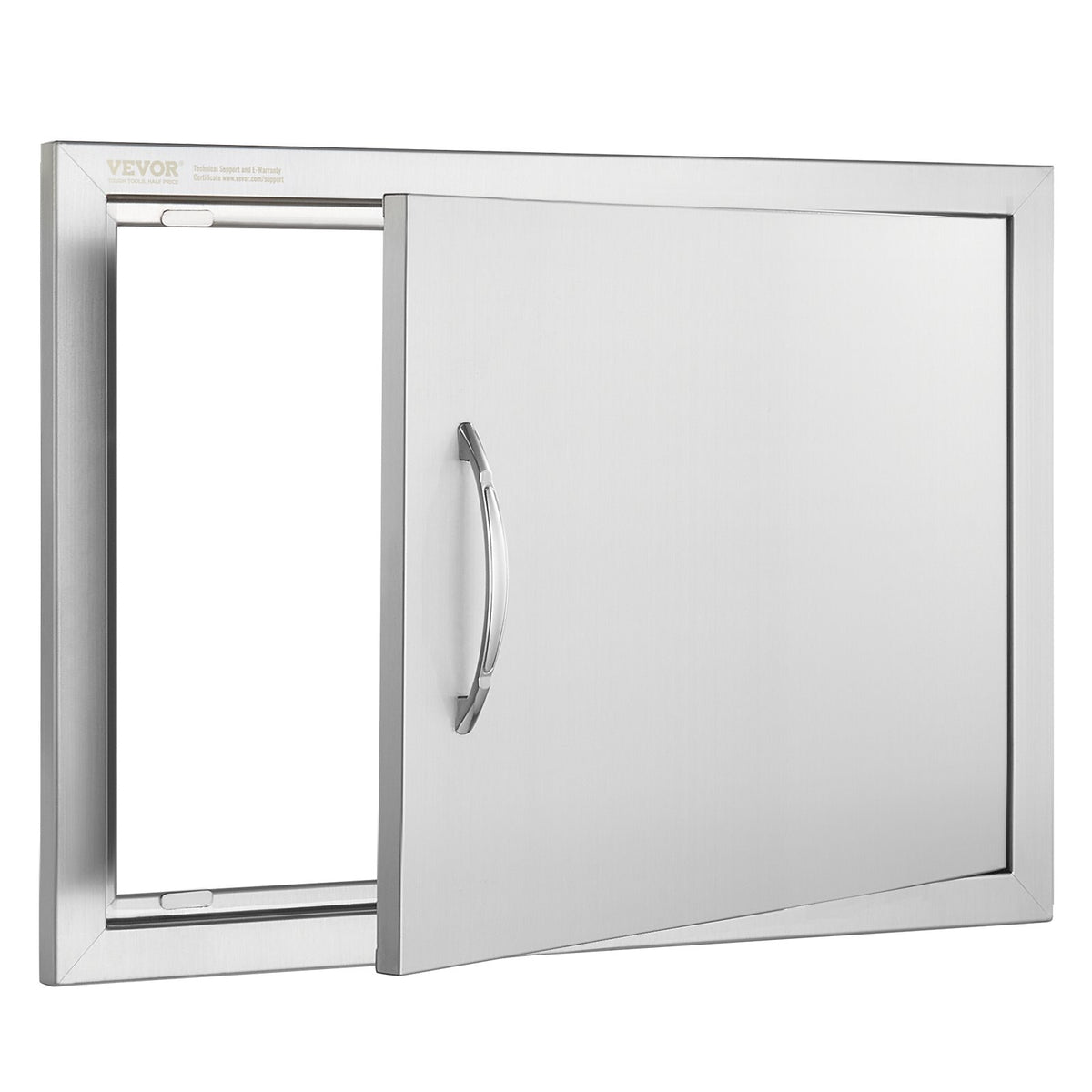 VEVOR BBQ Access Door, 24W x 17H Inch Single Outdoor Kitchen Door, Stainless Steel Flush Mount Door, Wall Vertical Door with Handle, for BBQ Island, Grilling Station, Outside Cabinet - DMMBSCJMYS24LQ87IV0 - view 10