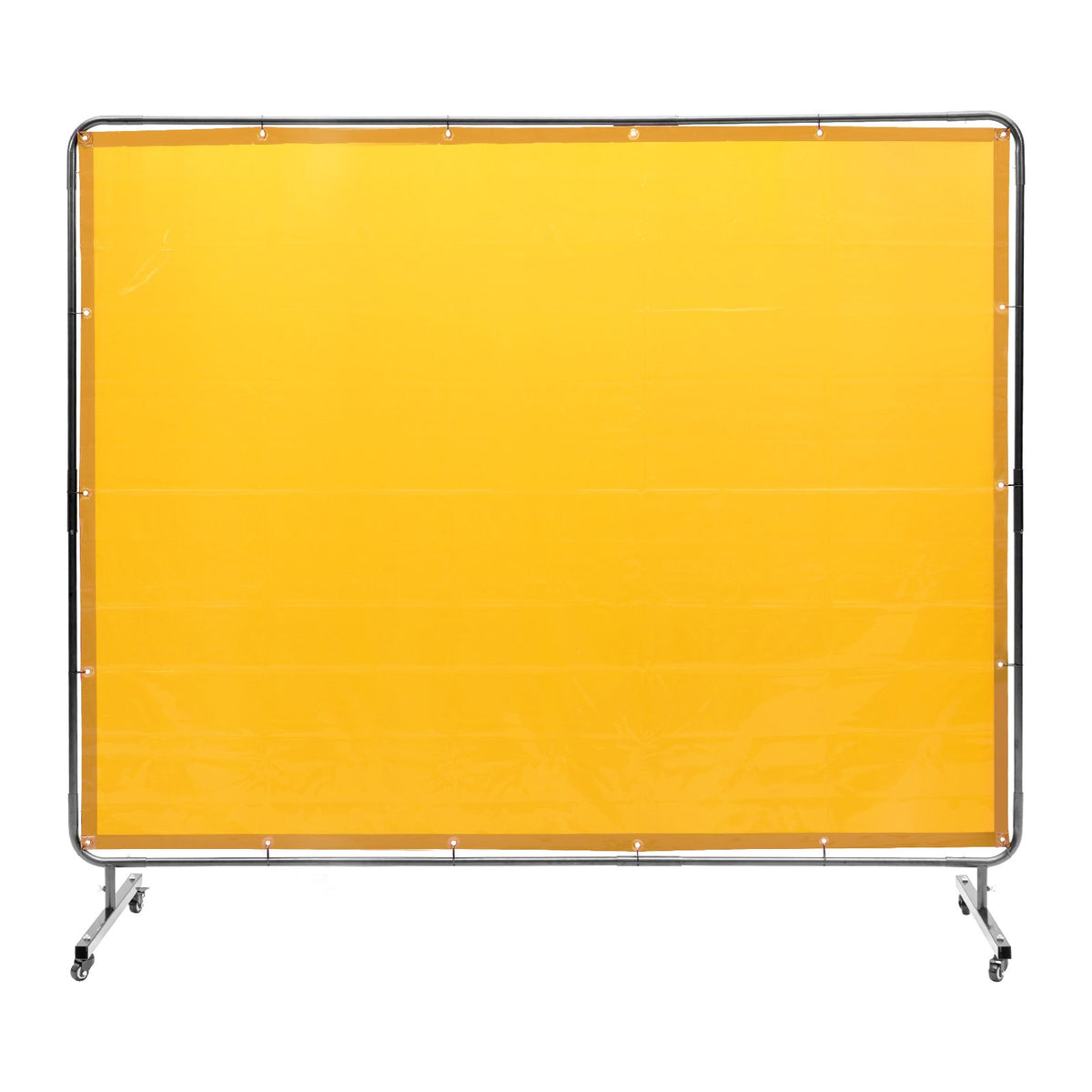VEVOR Welding Screen with Frame, 6' x 8' Welding Curtain Screen, Flame-Resistant Vinyl Welding Protection Screen on 4 Swivel Wheel (2 Lockable), Moveable & Professional for Workshop/Industrial, Yellow - DMSHJPF6X8YC6Z0XNV0 - view 10