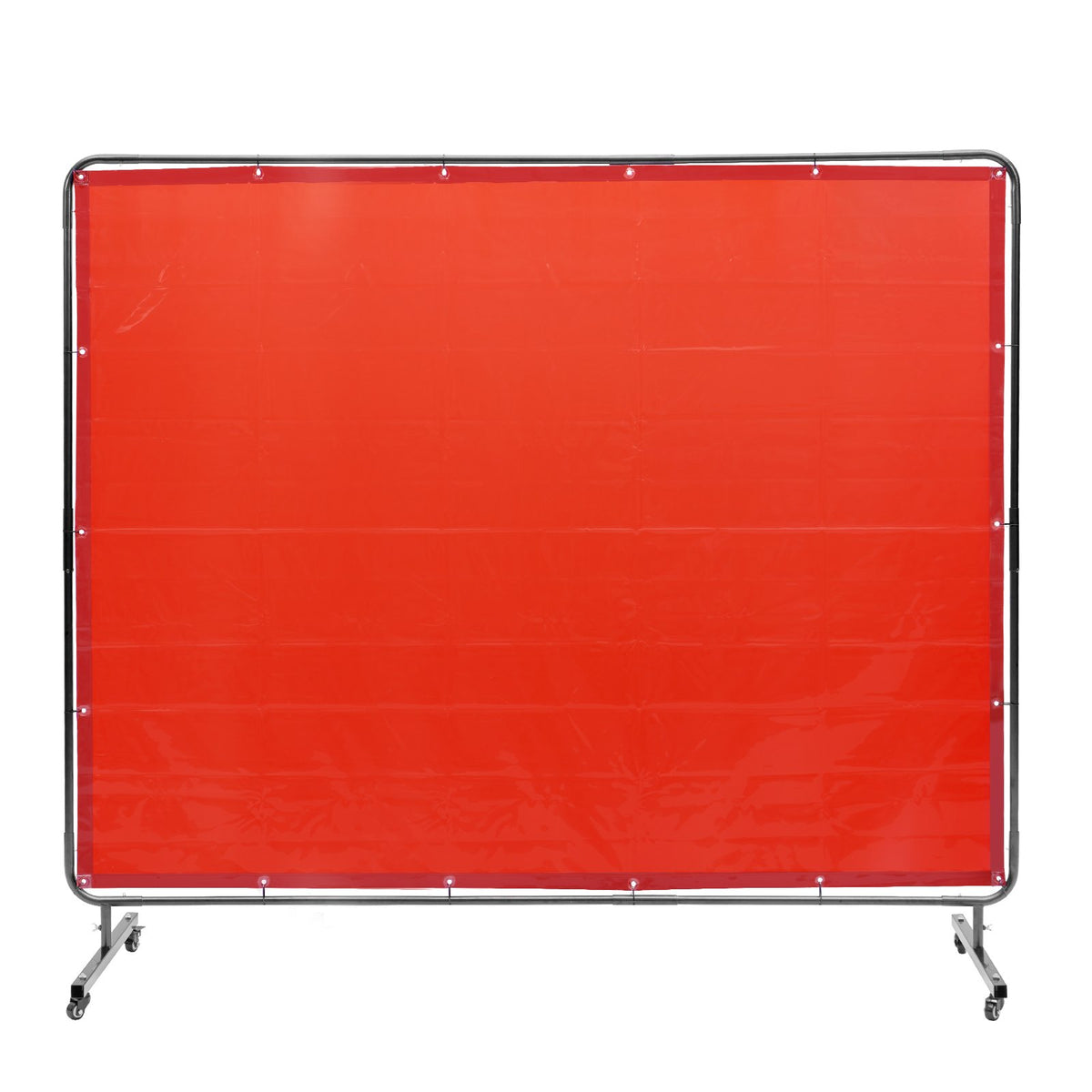 VEVOR Welding Screen with Frame, 6' x 8' Welding Curtain Screen, Flame-Resistant Vinyl Welding Protection Screen on 4 Swivel Wheels (2 Lockable), Moveable & Professional for Workshop/Industrial, Red - DMSHJPF6X8YCCZQN5V0 - view 10