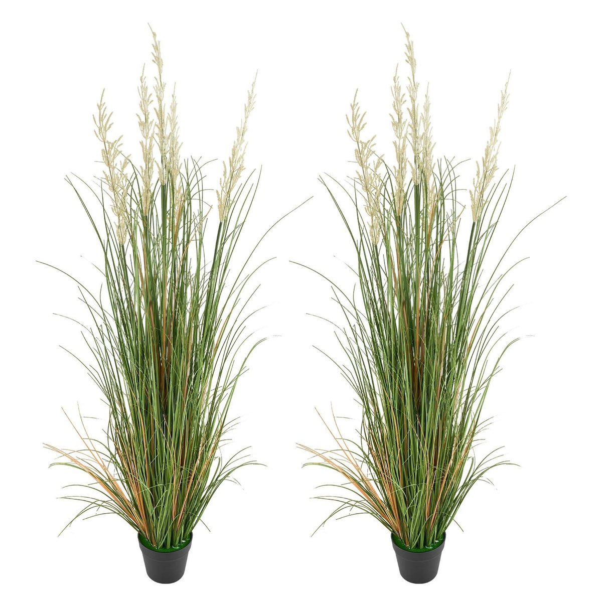 VEVOR Artificial Grass Plant, 2 Pack 59 inch Faux Reed Flower Grass in Pot, Premium PVC Fake Greenery Shrubs Plant for Indoor Outdoor House Home Garden Office Room Décor, Housewarming, Green - DPKLWHLS59IND2ABK001V0 - view 10