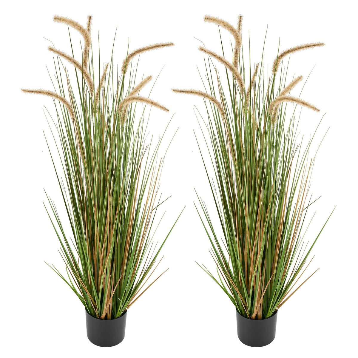VEVOR Artificial Grass Plant, 2 Pack 47 inch Horsetail Reed Grass in Pot, Premium PVC Faux Fake Greenery Shrubs Plant for Indoor Outdoor House Home Garden Office Room Décor, Housewarming, Green - DPKMWCLS47INQSMT0001V0 - view 10