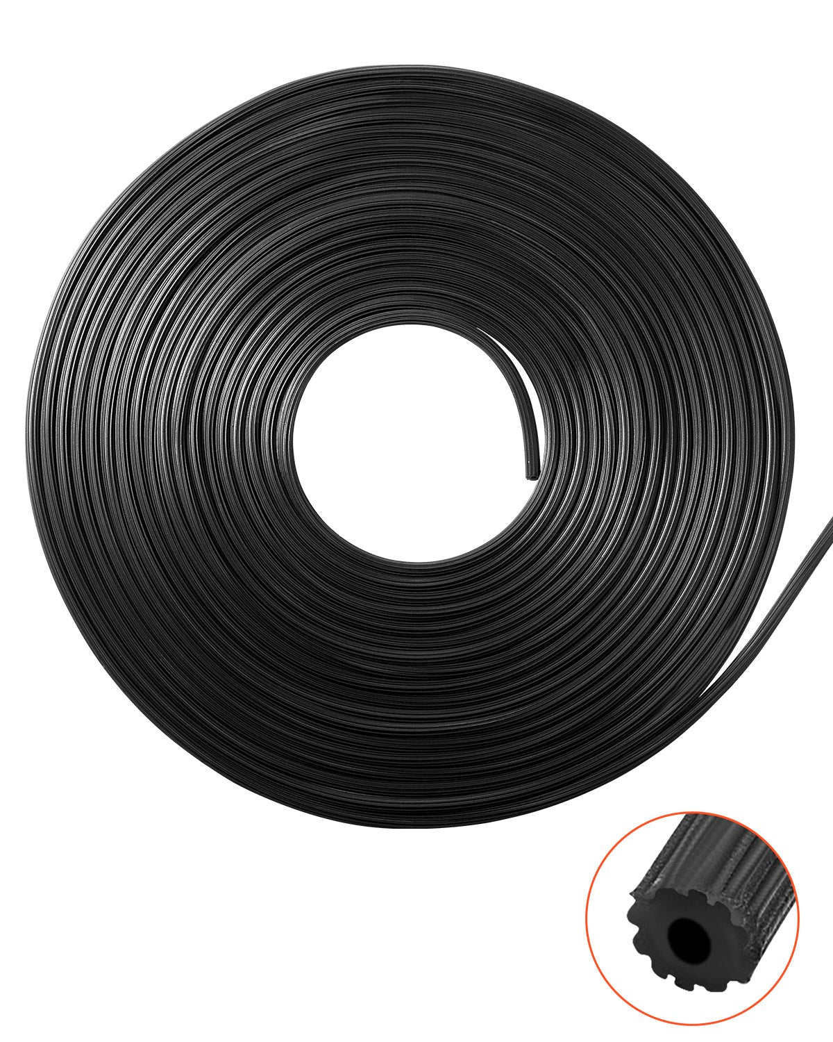 VEVOR Window Screen Spline, 100 ft x 0.125 in Window Screen Retainer Spline, PVC Window and Door Screen Spline, Hollow Serrated Screen Holder Spline, for Window Door Screen Repair and Replacement - DPSWYT100FT0HXU8DV0 - view 10