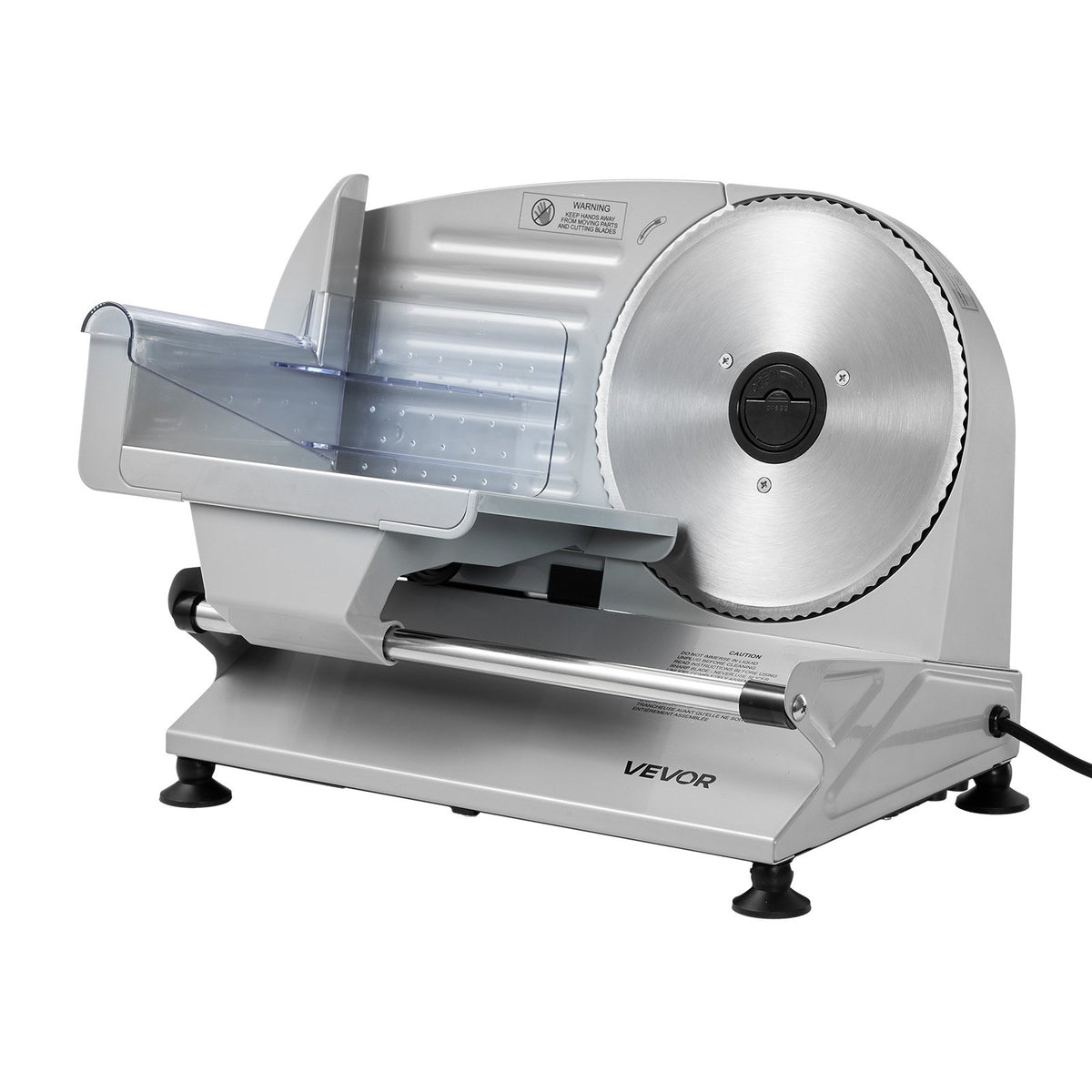 VEVOR Meat Slicer, 7.5" Electric Deli Slicer with 2 SUS420 Blades & 0-0.6" Adjustable Thickness, 200W Home Food-Slicer for Frozen Meat, Ham, Baguett, Steak, UL Approved - DRQPJ200WSDP5IVA1001V1 - view 10