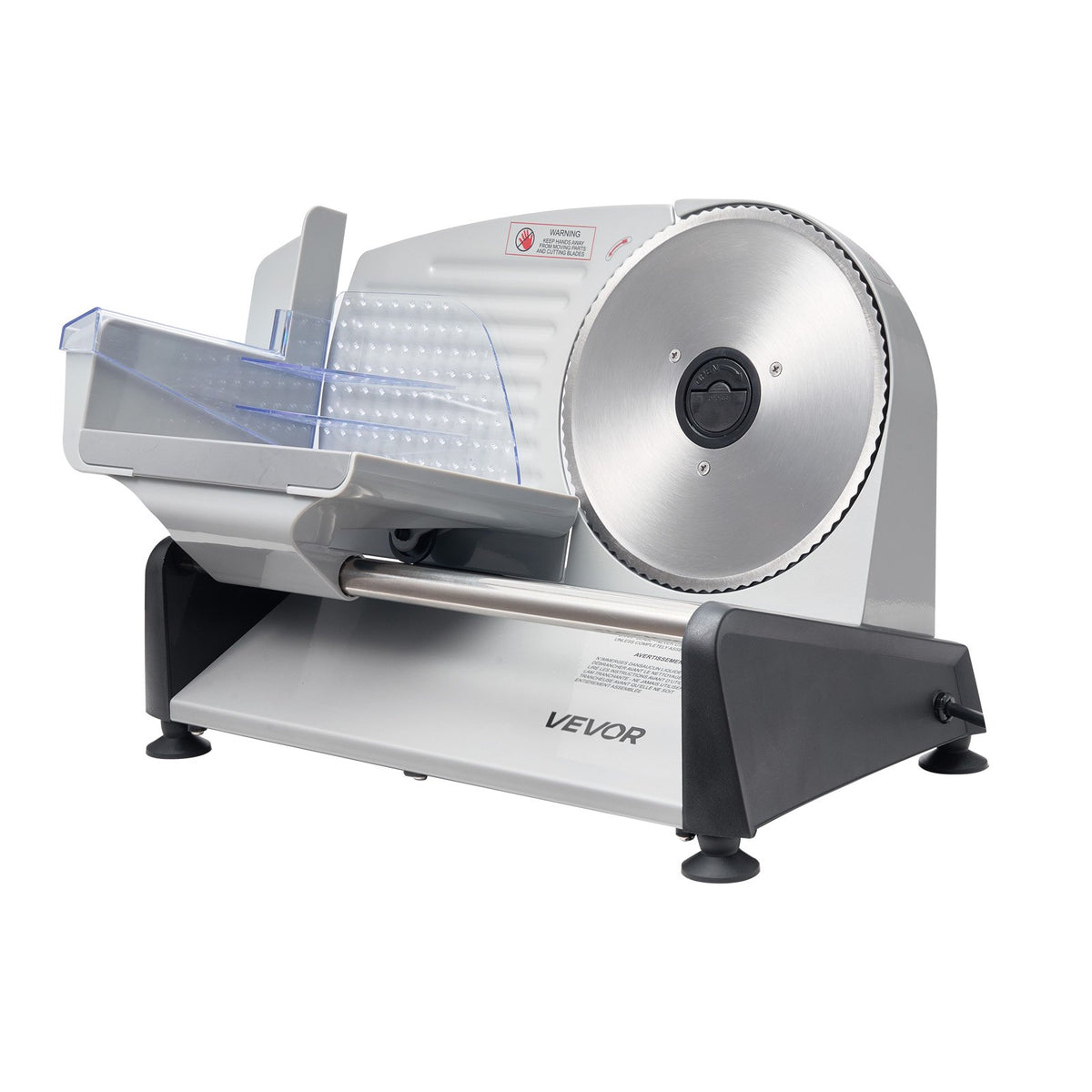 VEVOR Meat Slicer, 7.5 inch 200W Electric Deli Slicer Machine with SUS420 Blade, 0-0.6 inch Adjustable Thickness, ETL Certified Home Food-Slicer for Meat, Ham, Baguett, Steak, ETL Approved - DRQPJJYKBZD7D4LB4001V1 - view 10