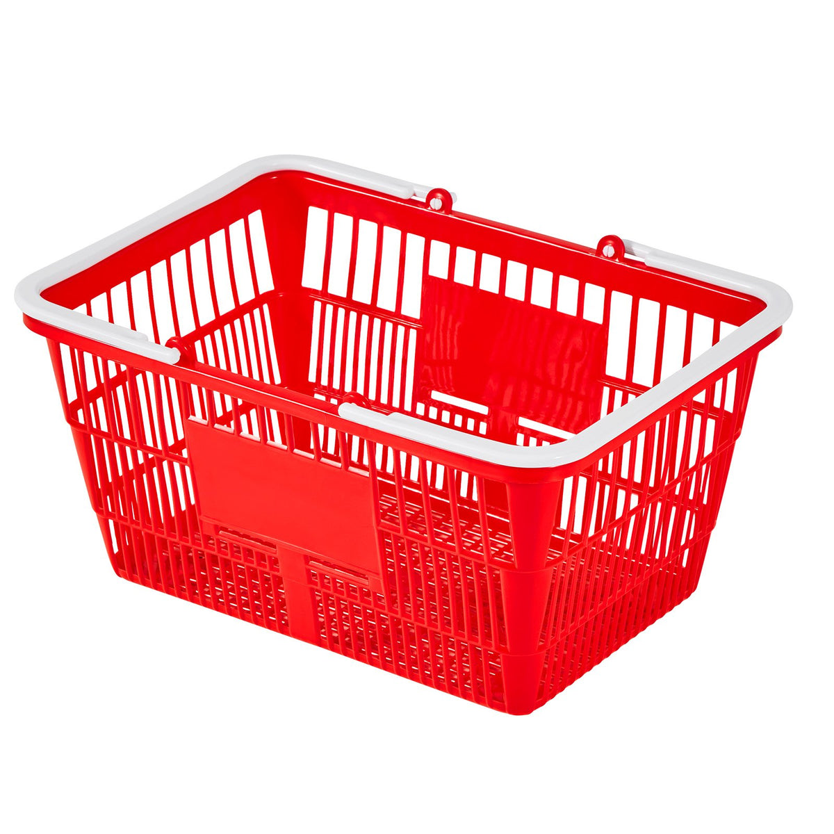 VEVOR Shopping Baskets, 12 PCS, 21L Stackable PE Plastic Grocery Baskets with Handles, Dense Mesh Structure, Holds up to 20 lbs, Portable for Grocery, Retail, Stores, Supermarket, Home Use, Red - DSBDGWL12PCSZBUYA001V0 - view 10