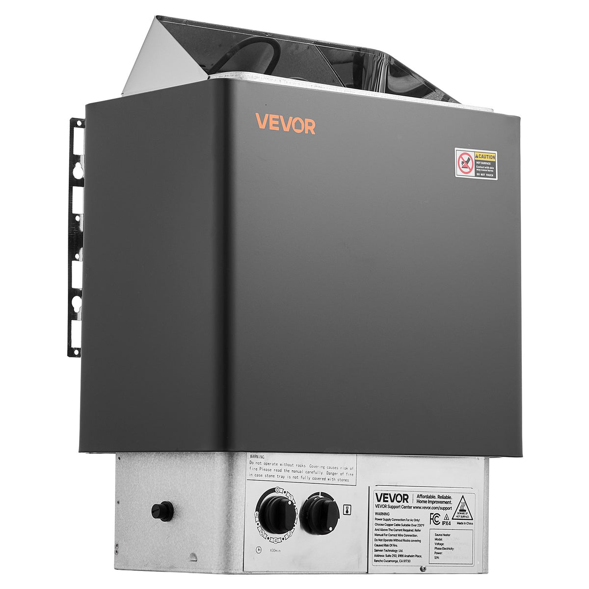 VEVOR Sauna Heater, 2KW AC 120V Electric Sauna Stove, Dry Steam Bath Saunas Stove with Pre-Drilled Bracket, Fit 52.9 to 88.2 CU.FT Saunas Rooms, Steam Bath Stoves for Home, Commercial, Leisure Venues - DSSNL2KWNKLX27E6N001V1 - view 10