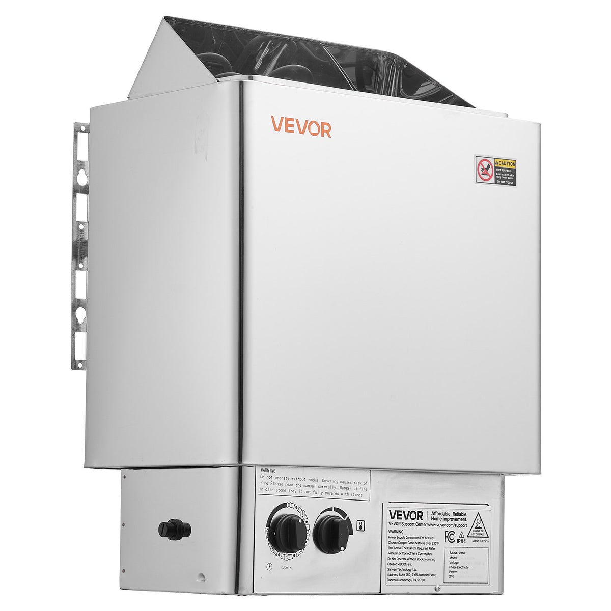 VEVOR Sauna Heater, 4.5KW 240V Electric Sauna Stove, Dry Steam Bath Saunas Stove with Pre-Drilled Bracket, Fit 105 to 210 CU.FT Saunas Rooms, Steam Bath Stoves for Home, Commercial, Leisure Venues - DSSNL45KWNKBQGX0G001V4 - view 10