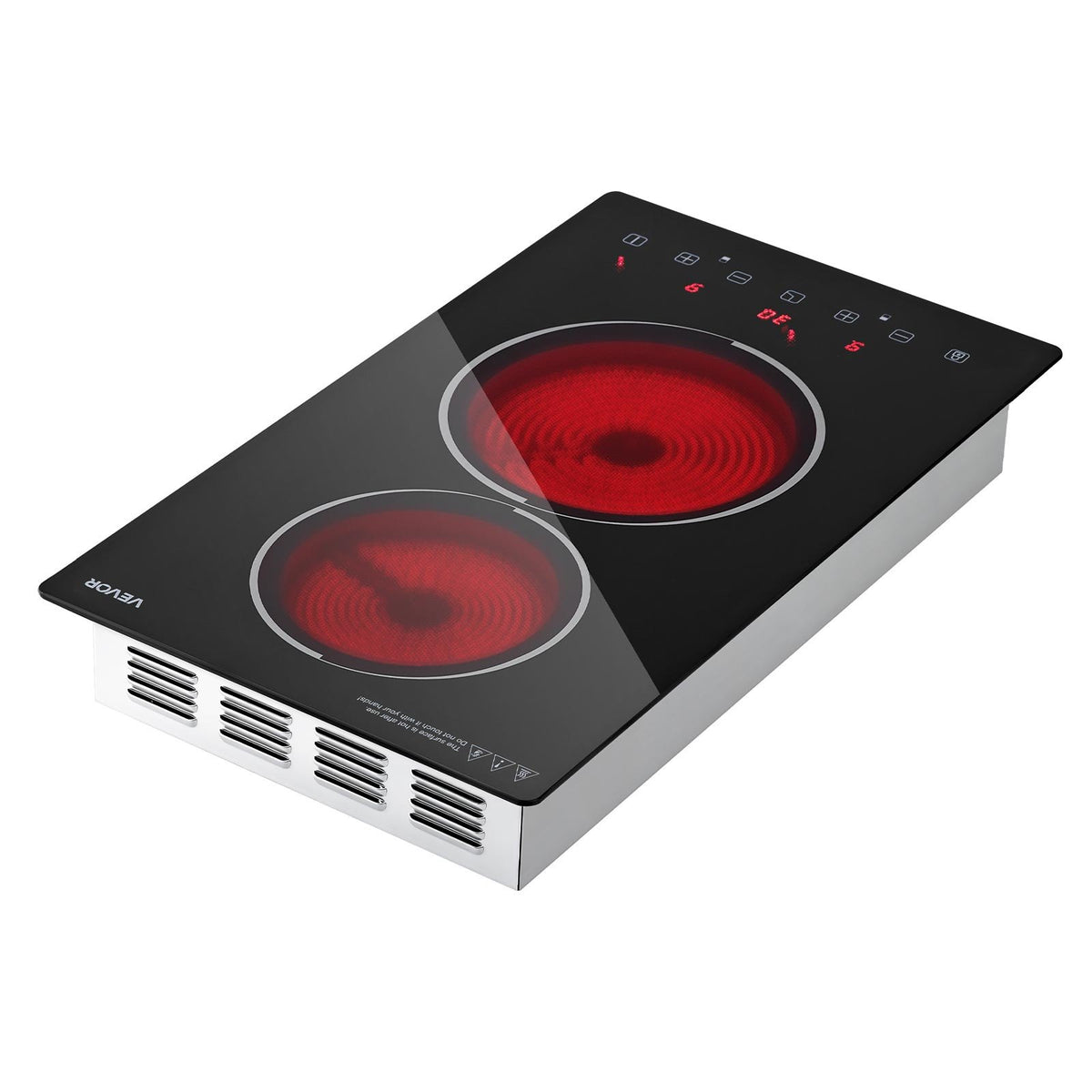 VEVOR Electric Cooktop 12inch 2 Burners Stove Top 3000W 220V No Plug, Ceramic Built-in Radiant Electric Stove, with 9 Power Levels, Timer, Child Lock, Over-Heat Guard, Touch Control - DTLQRS2BURNEHGOTK001V7 - view 10