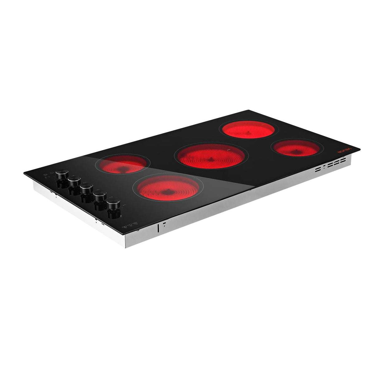 VEVOR Electric Cooktop 36inch 5 Burners Stove Top 8800W 220V No Plug, Ceramic Built-in Radiant Electric Stove , with 11 Power Levels, Timer, Child Lock, Over-Heat Guard, Knob/Touch Control - DTLQRS5GLT36BW9RI001V7 - view 10