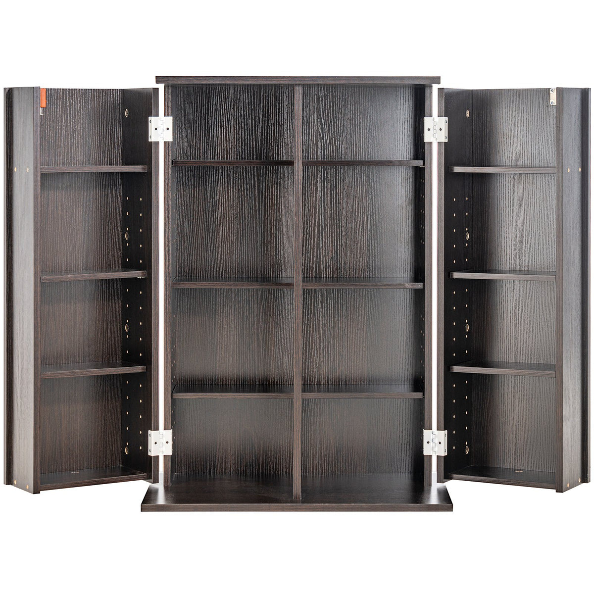 VEVOR Media Storage Cabinet, DVD Cabinet with Doors and Shelves, CD Storage Holds up to 576 CDs, Adjustable DVD Shelf, Protects & Organizes Music, Movie, Video Games or Collections-Espresso - DVDCDCCJLDS1BWRMWV0 - view 10