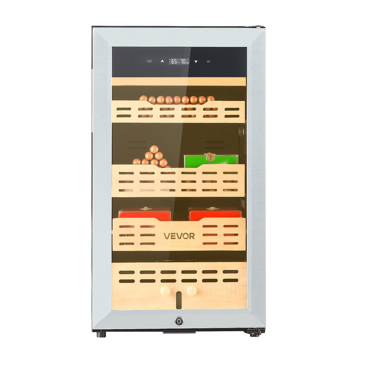 VEVOR Electric Humidor, 75L, 450 Counts Electric Cigar Humidor Cabinet with Compressor Cooling, Constant Humidity & Temperature Control, Spanish Cedar Wood Shelves & Drawers, 4 Layers, for Household - DXQBSJYSJZL7ABP2K001V1 - view 10