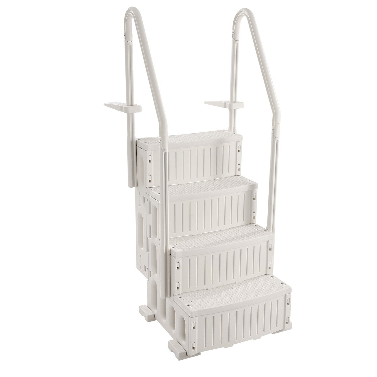 VEVOR Swimming Pool Ladder, 4-Step Double Handrails Stairs with Non-slip Heavy Duty Steps, Max Load Capacity 400 lbs, for 48-54 In Inground & Above-ground Pools of Any Decking Surface, Milk White - DXYCTLTSFSSLMT8OVV0 - view 10