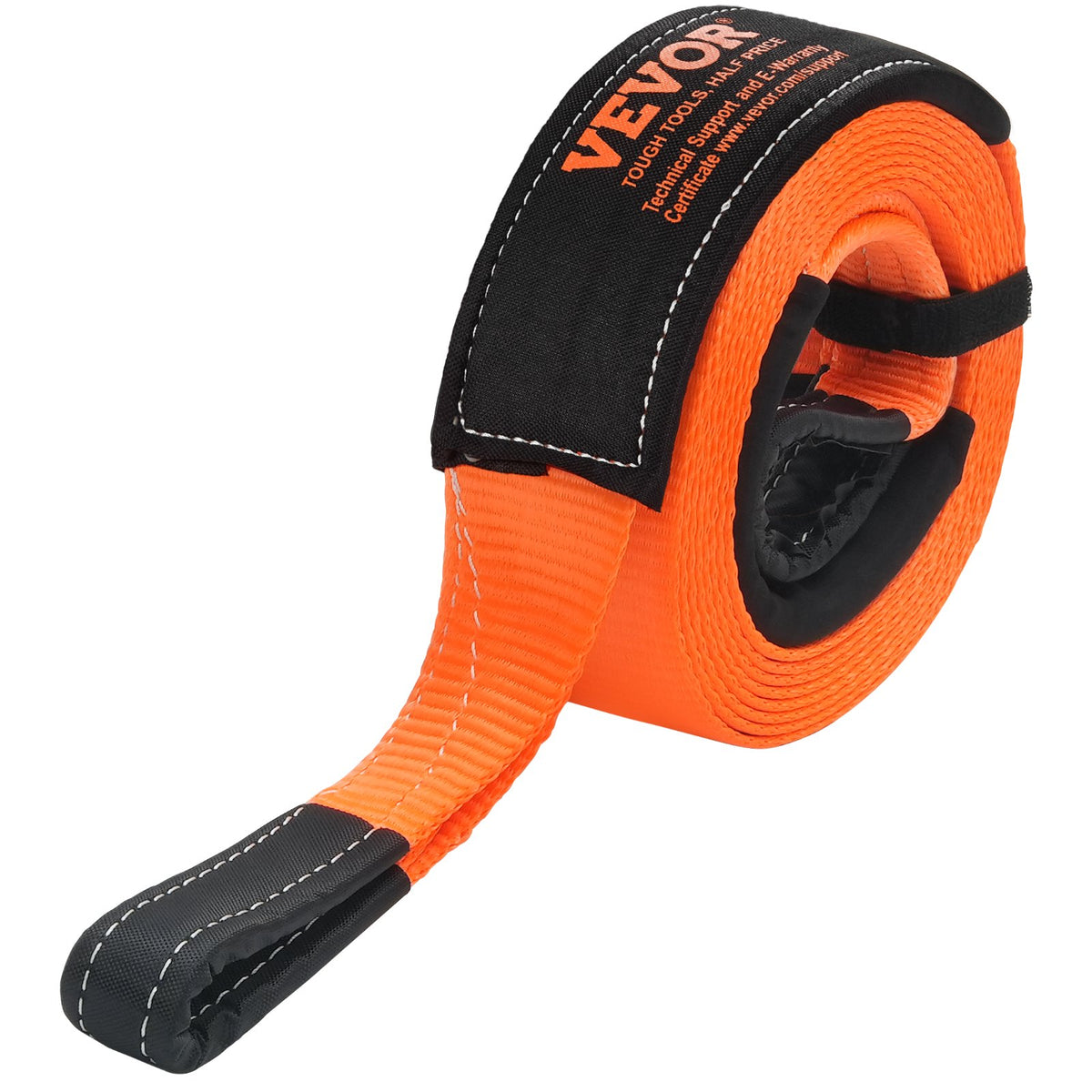 VEVOR Heavy Duty Tow Strap Recovery Kit 3 in x 20 ft (MBS-36,000 lbs) Tree Saver Winch Strap, Triple Reinforced Loop & Protective Sleeves & Storage Bag, 3/4" D-Ring Shackles, for Truck Jeep SUV ATV - DZDL20FT3INCF7LF5001V0 - view 10