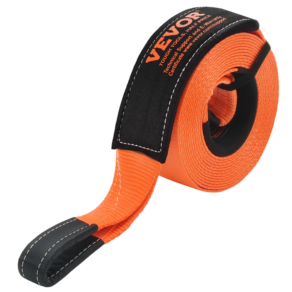 VEVOR Heavy Duty Tow Strap Recovery Kit 3 in x 30 ft (MBS-36,000 lbs) Tree Saver Winch Strap, Triple Reinforced Loop & Protective Sleeves & Storage Bag, 3/4" D-Ring Shackles, for Truck Jeep SUV ATV - DZDL30FT3INJ8YCJE001V0 - view 10