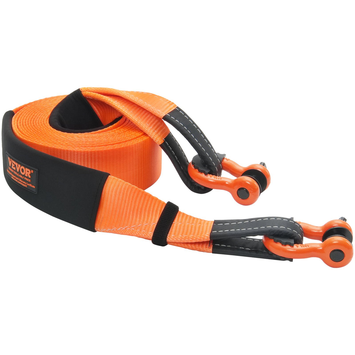VEVOR Heavy Duty Tow Strap Recovery Kit 3" x 30 ft (MBS-36,000 lbs) Tree Saver Winch Strap, Triple Reinforced Loop & Protective Sleeves & Storage Bag , 3/4" D-Ring Shackles, for Truck Jeep SUV ATV - DZDL3IN30FTJG2LACV0 - view 10