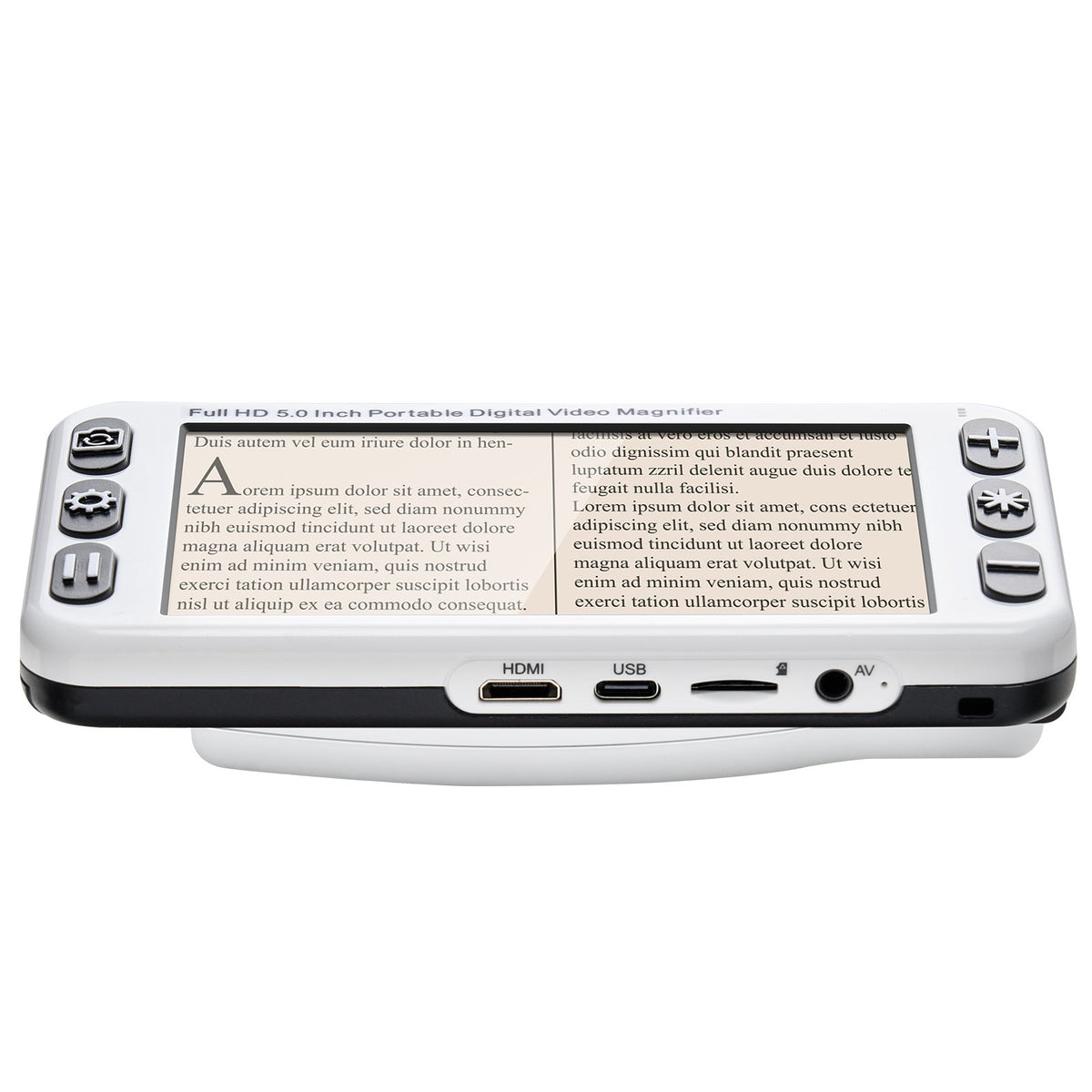 VEVOR Portable Digital Magnifier, 5-inch HD Electronic Video Magnifier for Low Version, 2X - 48X Electronic Reading Aid with 13MP Near & Far Dual Lens, 26 Color Mode, AV/HDMI Output & Foldable Handle - DZFDJSCSFCP5KA6L0001V9 - view 10