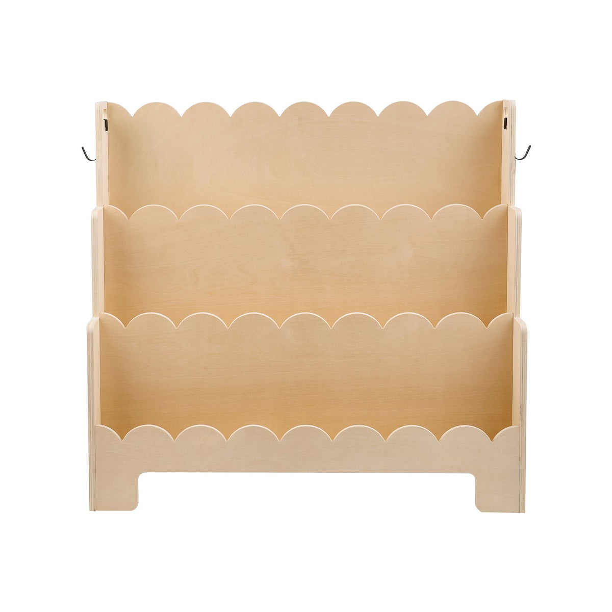 VEVOR Montessori Bookshelf, 3-Tier Scalloped Kids Bookshelf, Front Facing Toddler Bookcase, Dual Hooks for Hanging Backpacks, Baby Bookshelf for Kids Room, Living Room, Entryway, Nursury, Preschool - ETCWJJZMZ213NLXZJ001V0 - view 10